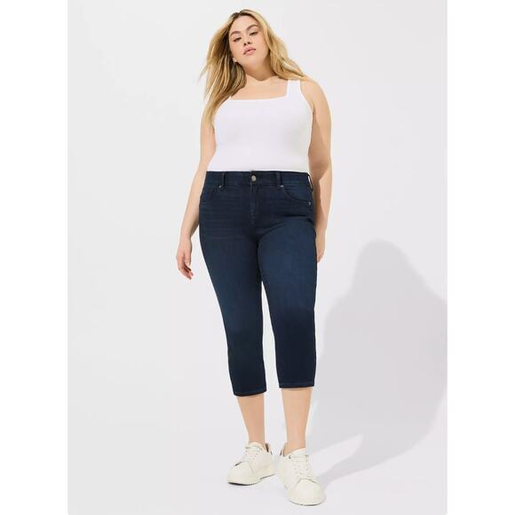 Torrid Crop Bombshell Skinny Premium Stretch High-Rise Jean Size 20 NWT - Picture 1 of 16